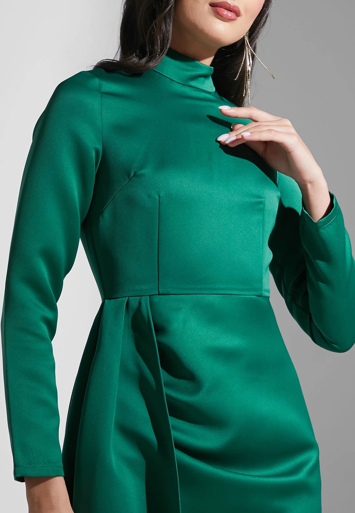 Asymmetrical Hem Knitted Dress 3 Asymmetrical Hem Knitted Dress - Image 3