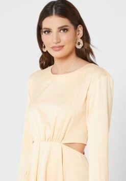 Crew Neck Cut Out Detail Pleated Dress 6 Crew Neck Cut Out Detail Pleated Dress -Silk Bloom Dresses Store 3 zoom desktop 1708