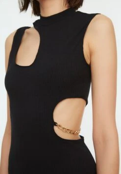 Trendyol High Neck Cut Out Detail Dress -Silk Bloom Dresses Store 3 zoom desktop 1717