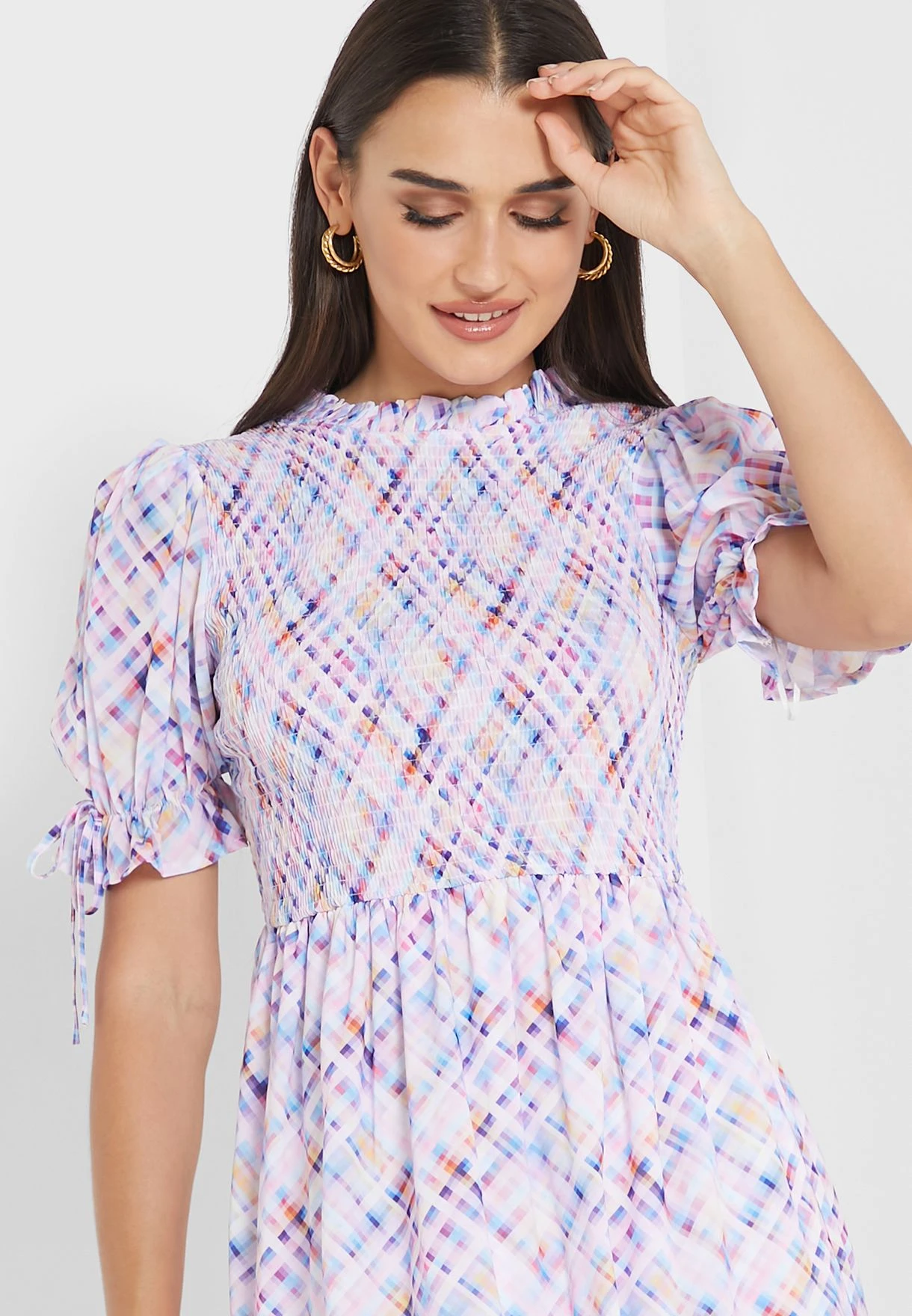 Little Mistress Multi Check Midaxi By Vogue Williams 3 Little Mistress Multi Check Midaxi By Vogue Williams - Image 3