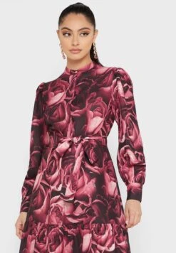 Printed Shirred Dress -Silk Bloom Dresses Store 3 zoom desktop 1732