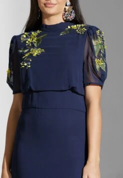 Embellished High Neck Tie Detail Dress 6 Embellished High Neck Tie Detail Dress -Silk Bloom Dresses Store 3 zoom desktop 1742