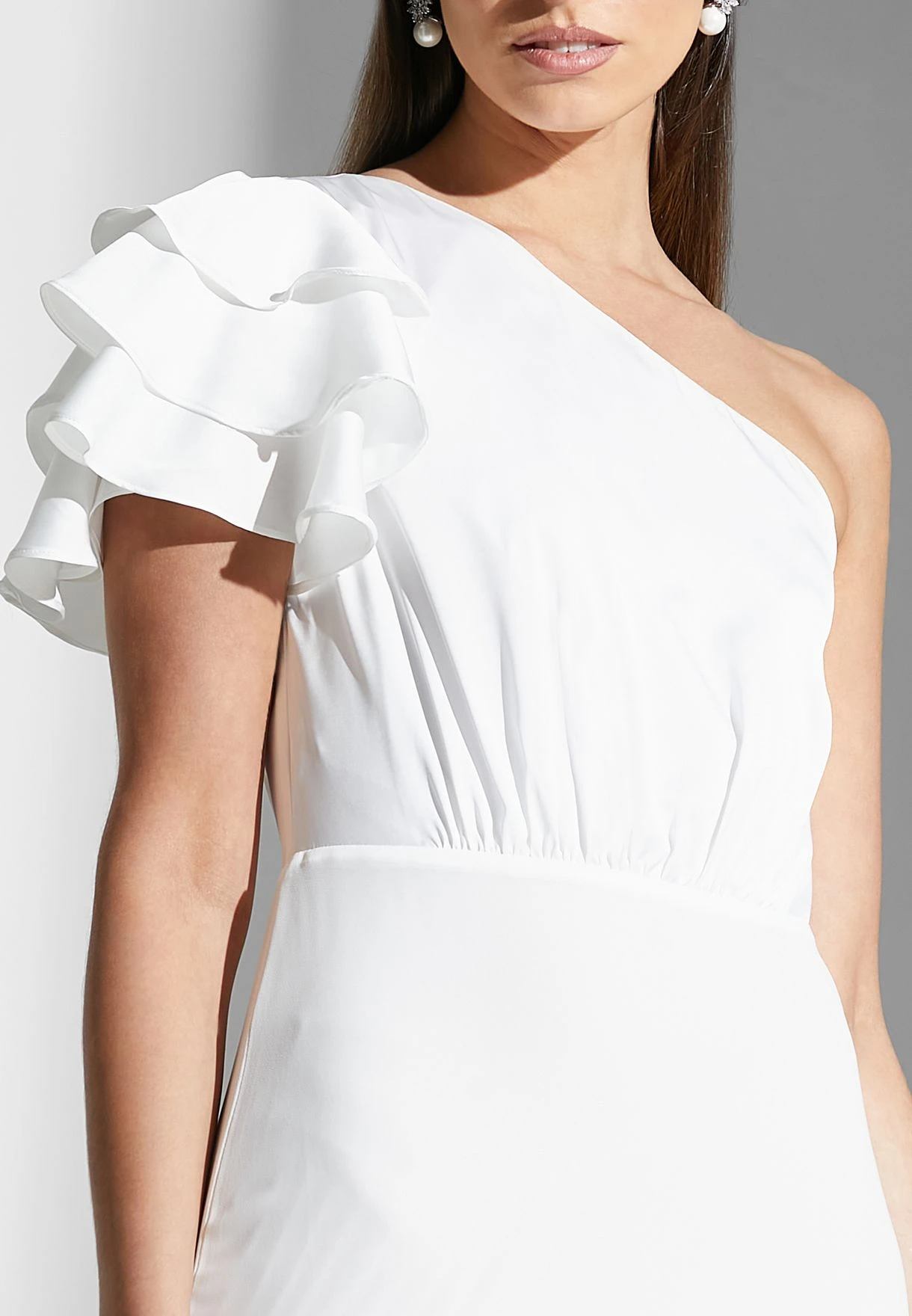 TFNC One Shoulder Ruffle Detail Dress 3 TFNC One Shoulder Ruffle Detail Dress - Image 3