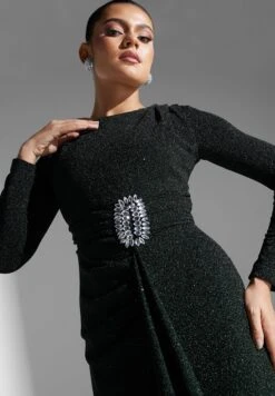 Embellished Buckle Shimmer Dress -Silk Bloom Dresses Store 3 zoom desktop 1759