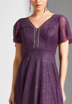 Embellished Neck A-Line Dress 6 Embellished Neck A-Line Dress -Silk Bloom Dresses Store 3 zoom desktop 1765