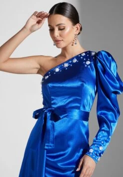 Contrast Detail Embellished Dress -Silk Bloom Dresses Store 3 zoom desktop 1770