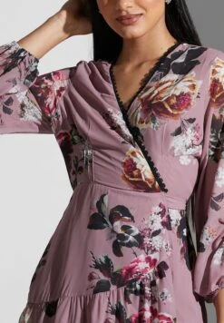 Surplice Floral Print Dress 6 Surplice Floral Print Dress -Silk Bloom Dresses Store 3 zoom desktop 1779