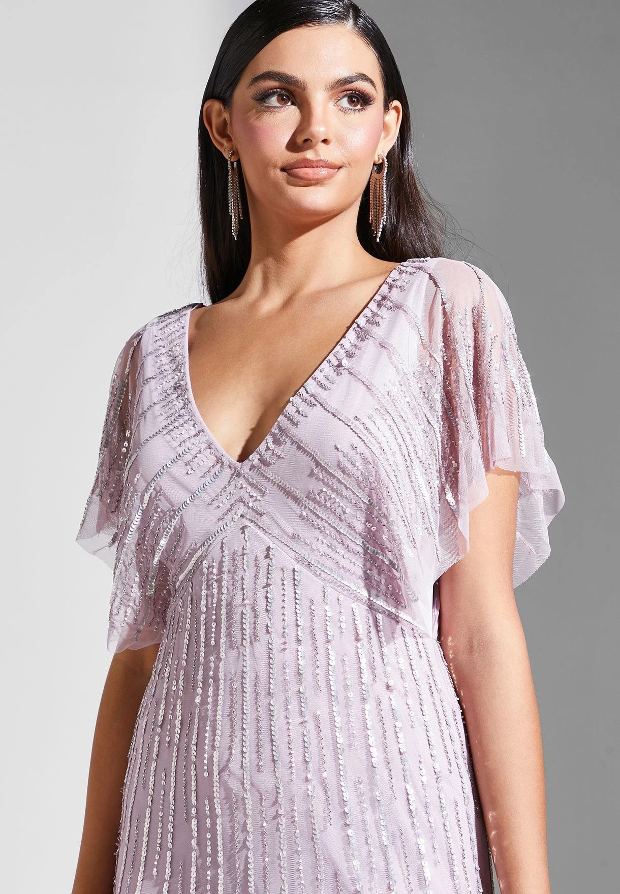 Embellished V Neck Dress 3 Embellished V Neck Dress - Image 3