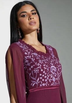 Cape Sleeves Embellished Dress -Silk Bloom Dresses Store 3 zoom desktop 1803