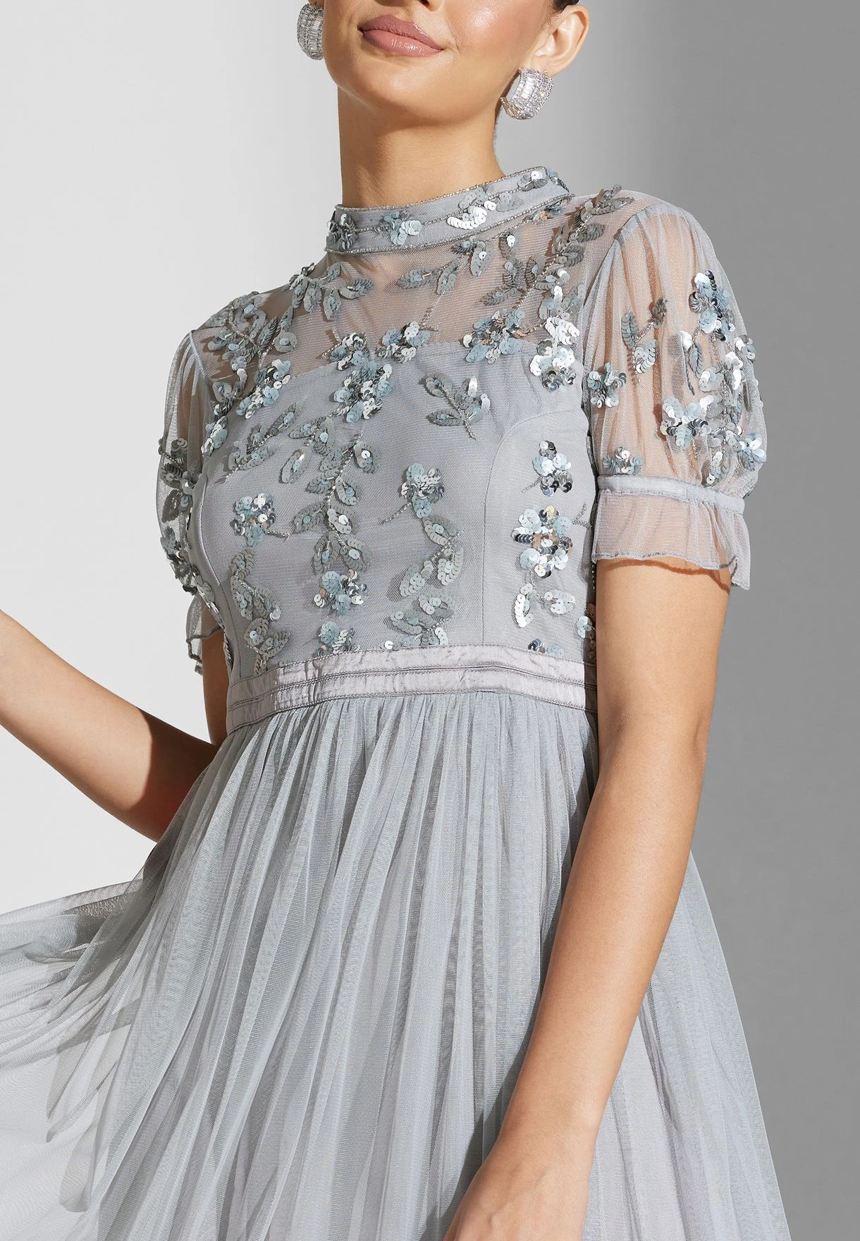 Sequin Detail Ruffle Dress 3 Sequin Detail Ruffle Dress - Image 3