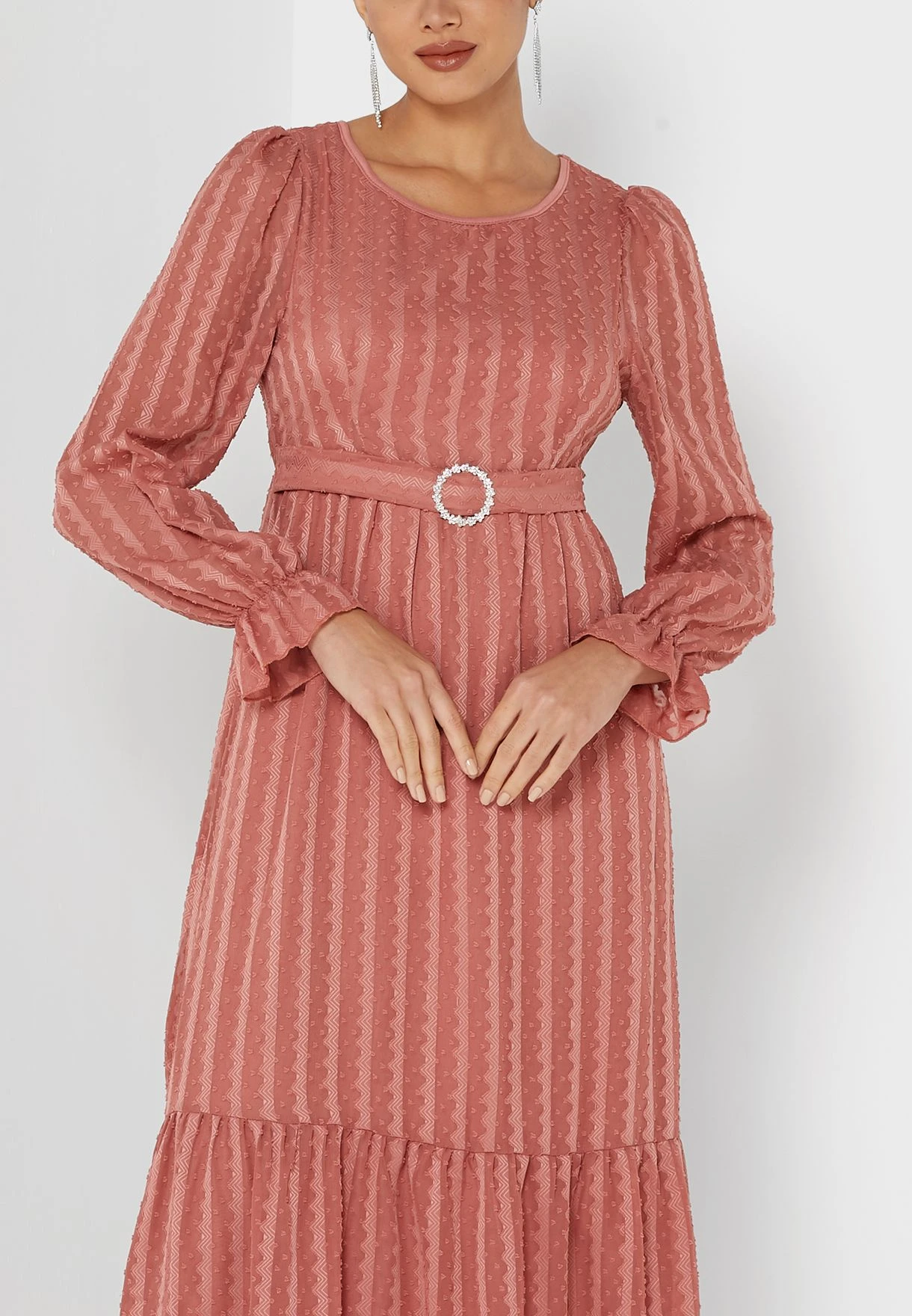 Tiered Solid Dress 3 Tiered Solid Dress - Image 3