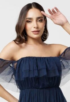 Bardot Ruffle Mesh Dress -Silk Bloom Dresses Store 3 zoom desktop 1818