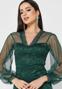 Mesh Sleeve Shift Dress -Silk Bloom Dresses Store 3 zoom desktop 1864