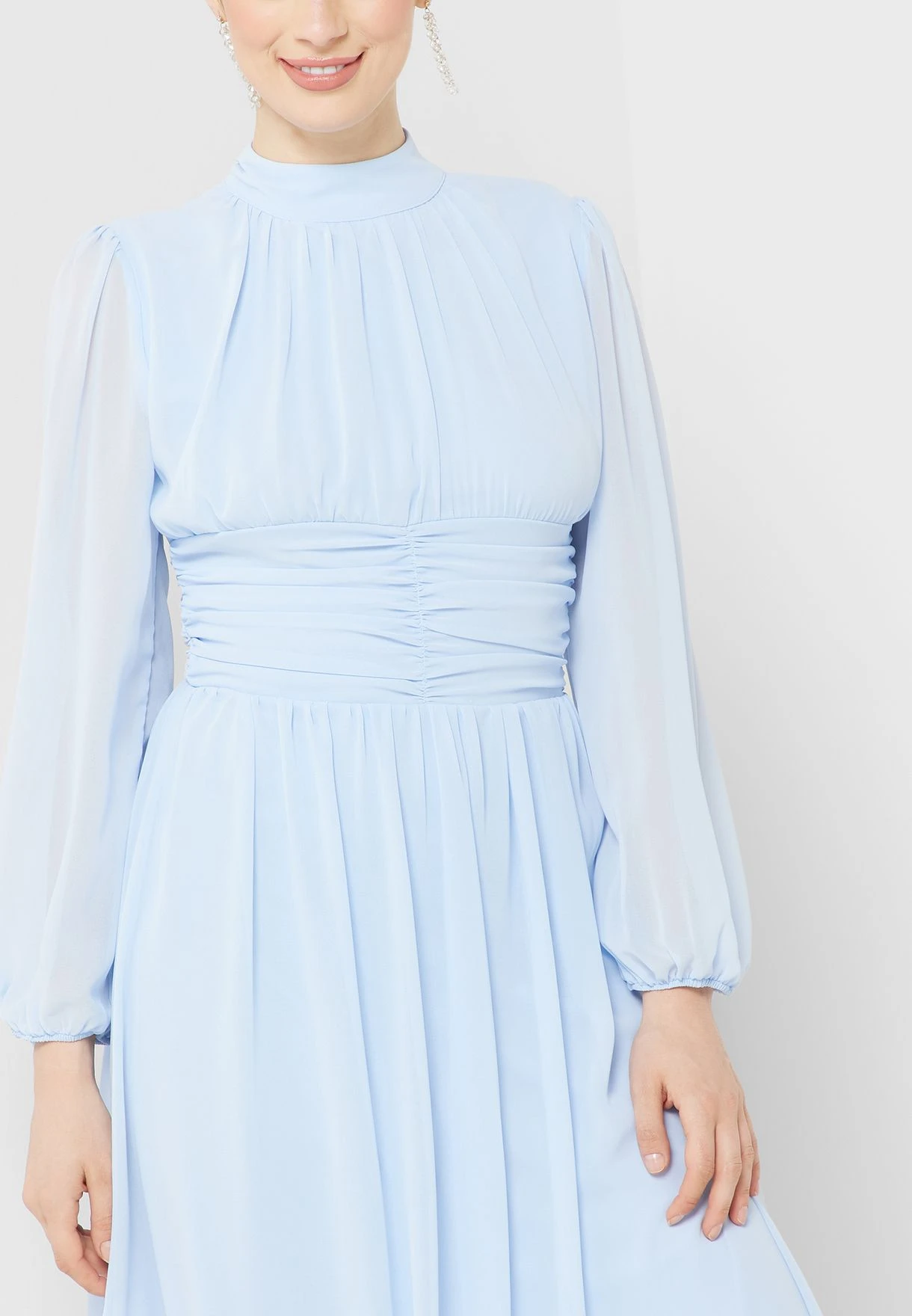 Ruched Waist Detail A-Line Dress 3 Ruched Waist Detail A-Line Dress - Image 3