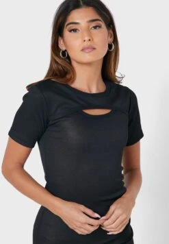 Solid Cutout Dress -Silk Bloom Dresses Store 3 zoom desktop 187