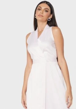 Surplice Neck Tie Detail Dress -Silk Bloom Dresses Store 3 zoom desktop 1872