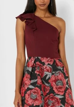 One Shoulder Printed Dress -Silk Bloom Dresses Store 3 zoom desktop 1886