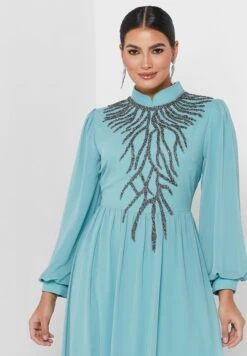 Embroidered Detail Shimmer Dress -Silk Bloom Dresses Store 3 zoom desktop 1890