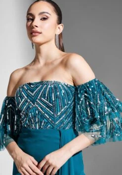 Embellished Bardot Drape Detail Dress 6 Embellished Bardot Drape Detail Dress -Silk Bloom Dresses Store 3 zoom desktop 1892