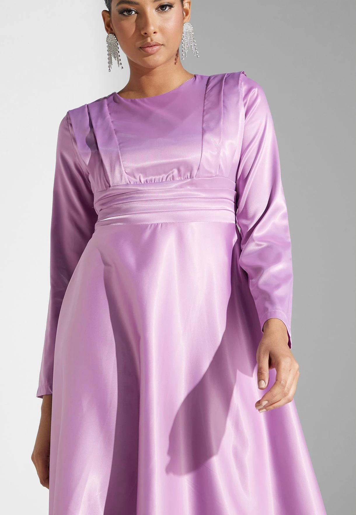 Ruched Detail Satin Dress 3 Ruched Detail Satin Dress - Image 3