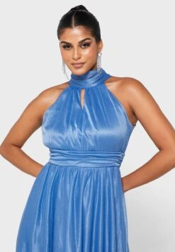 Halter Neck Shimmer Dress -Silk Bloom Dresses Store 3 zoom desktop 1917