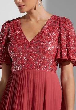 Sequin Detail Ruffle Sleeve Dress -Silk Bloom Dresses Store 3 zoom desktop 1921