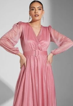 Shimmer Belted Dress -Silk Bloom Dresses Store 3 zoom desktop 1934