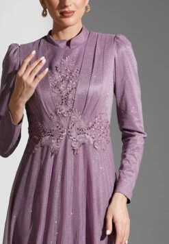 Embroidered Waist Shimmer Dress -Silk Bloom Dresses Store 3 zoom desktop 1947