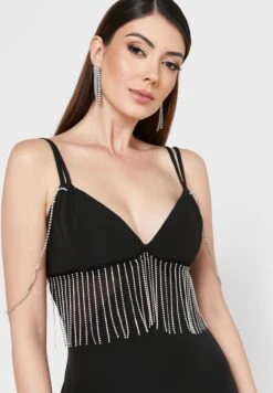 Fringe Plunge Neck Dress 6 Fringe Plunge Neck Dress -Silk Bloom Dresses Store 3 zoom desktop 195