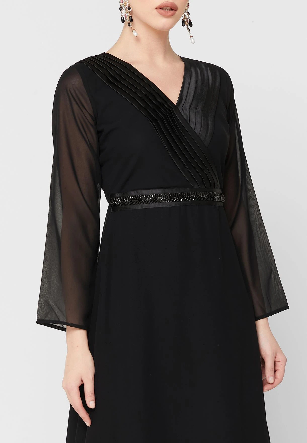 Embellished Waist A-Line Dress 3 Embellished Waist A-Line Dress - Image 3