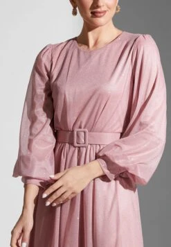 Puff Sleeve Belted Dress 6 Puff Sleeve Belted Dress -Silk Bloom Dresses Store 3 zoom desktop 1964