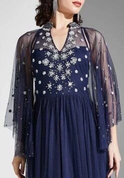 Cape Sleeve Sequin Maxi Dress 6 Cape Sleeve Sequin Maxi Dress -Silk Bloom Dresses Store 3 zoom desktop 1967