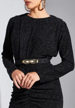 Ruched Detail Shimmer Dress 6 Ruched Detail Shimmer Dress -Silk Bloom Dresses Store 3 zoom desktop 1968