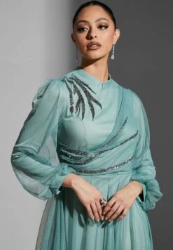 Embellished High Neck Dress -Silk Bloom Dresses Store 3 zoom desktop 1978