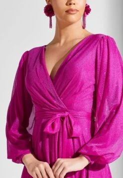 Shimmer Wrap Dress -Silk Bloom Dresses Store 3 zoom desktop 1984