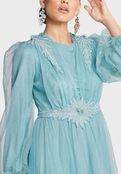 Mesh Detail Dress -Silk Bloom Dresses Store 3 zoom desktop 1988