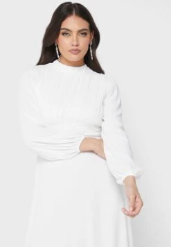 Puff Sleeve A-Line Dress 6 Puff Sleeve A-Line Dress -Silk Bloom Dresses Store 3 zoom desktop 1990