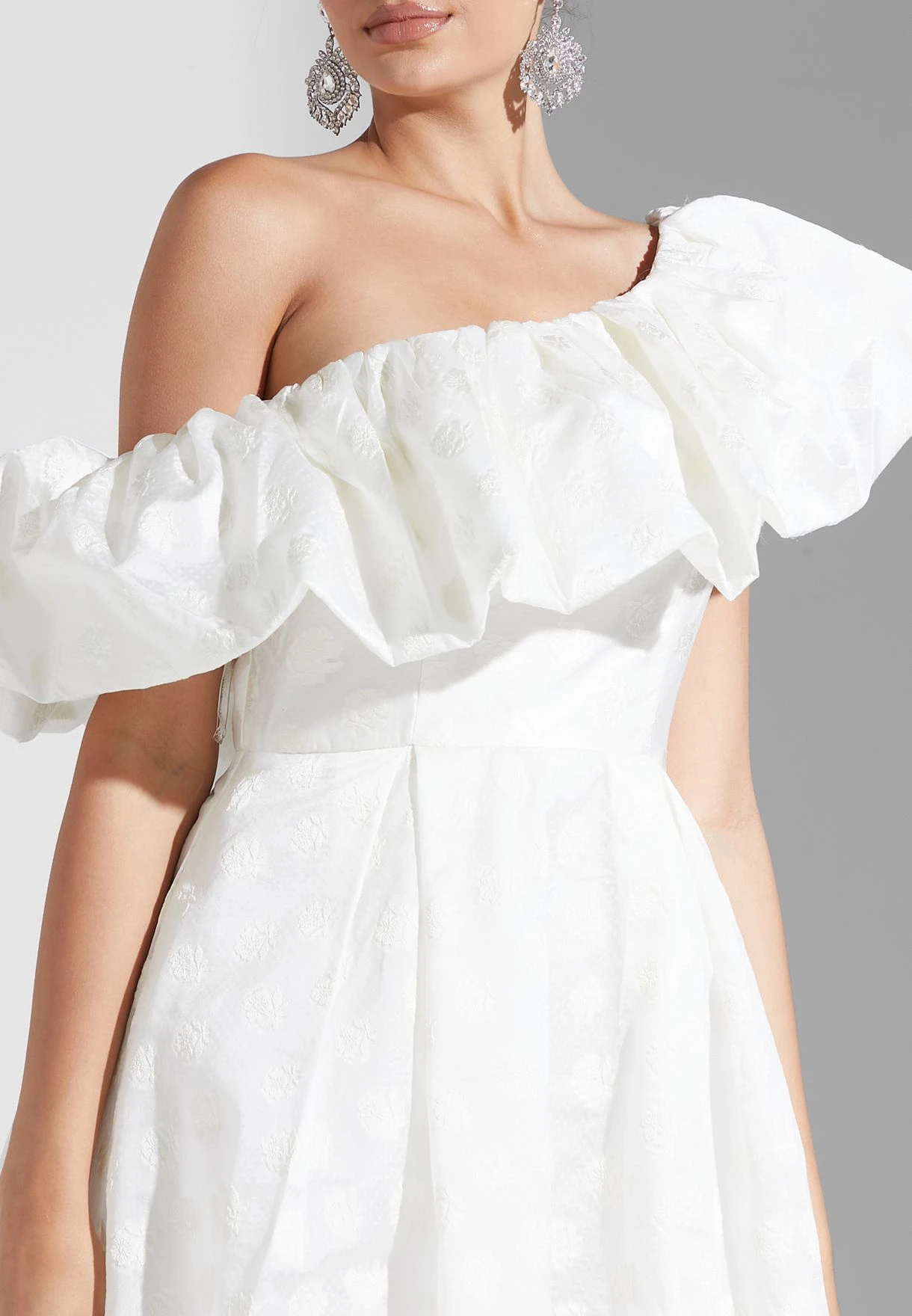 Floral Printed One Shoulder Dress 3 Floral Printed One Shoulder Dress - Image 3