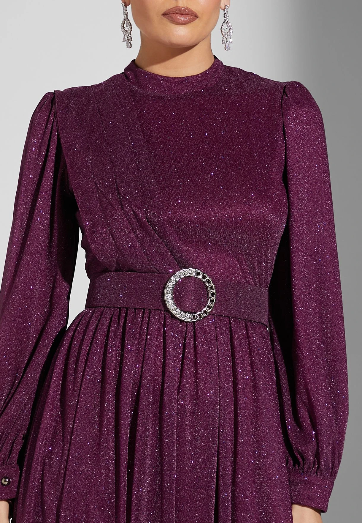 Shimmer Belted Dress 3 Shimmer Belted Dress - Image 3