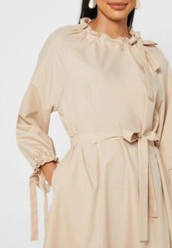 Balloon Sleeves Belted Dress -Silk Bloom Dresses Store 3 zoom desktop 2019