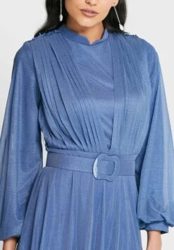 Pleat Detail Shimmer Dress -Silk Bloom Dresses Store 3 zoom desktop 2029