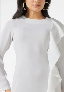 Ruffle Detail Belted Dress -Silk Bloom Dresses Store 3 zoom desktop 2042