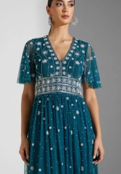 Mesh Detail Embellished Dress -Silk Bloom Dresses Store 3 zoom desktop 2043