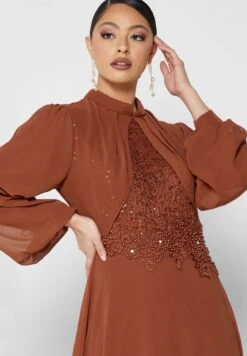 Embroidered Detail Dress -Silk Bloom Dresses Store 3 zoom desktop 2056