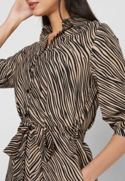 Little Mistress Tie Detail Printed Button Down Dress -Silk Bloom Dresses Store 3 zoom desktop 2074