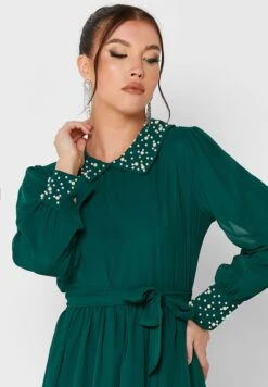 Embellished Collar A-Line Dress -Silk Bloom Dresses Store 3 zoom desktop 2076