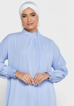 High Neck Belted Dress -Silk Bloom Dresses Store 3 zoom desktop 2098