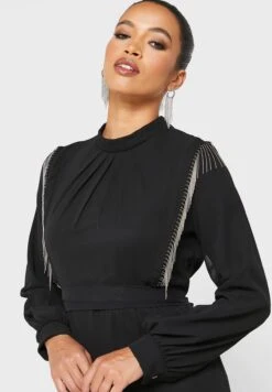 Embellished Trim Belted Dress 6 Embellished Trim Belted Dress -Silk Bloom Dresses Store 3 zoom desktop 2107