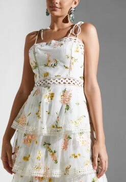 Embroidered Strappy Tiered Dress -Silk Bloom Dresses Store 3 zoom desktop 2122
