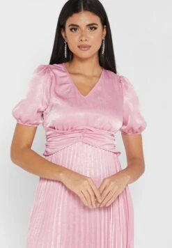 ELLA Pleated Effect Dress -Silk Bloom Dresses Store 3 zoom desktop 2127